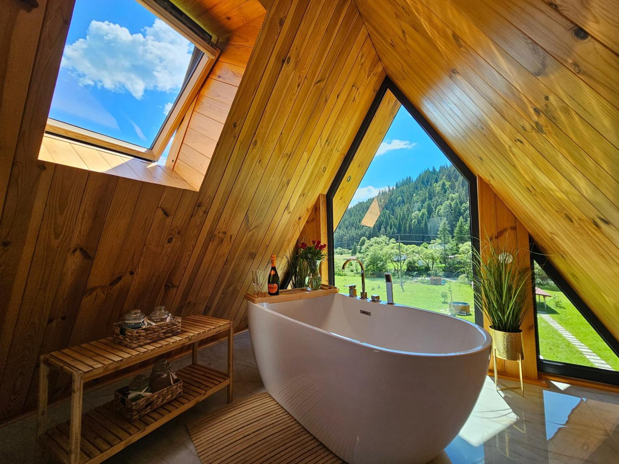 Cabana Cozy Cabin A Frame Topliţa Exteriör bild